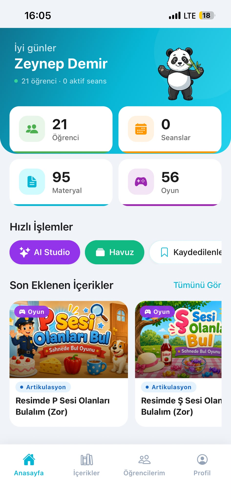 Bambo mobil uygulama ekranı
